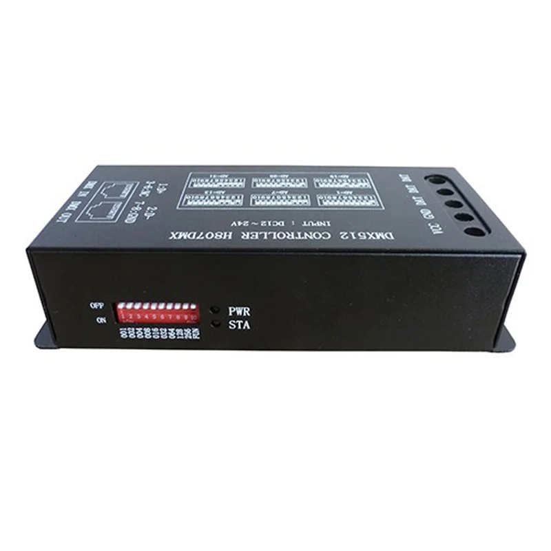 H807DMX DMX512 Valdytojas pikselių RGB Valdiklis 13 kanalų DMX Valdytojas WS2811 WS2812 WS2813 SM16703 DMX Scenos Šviesos