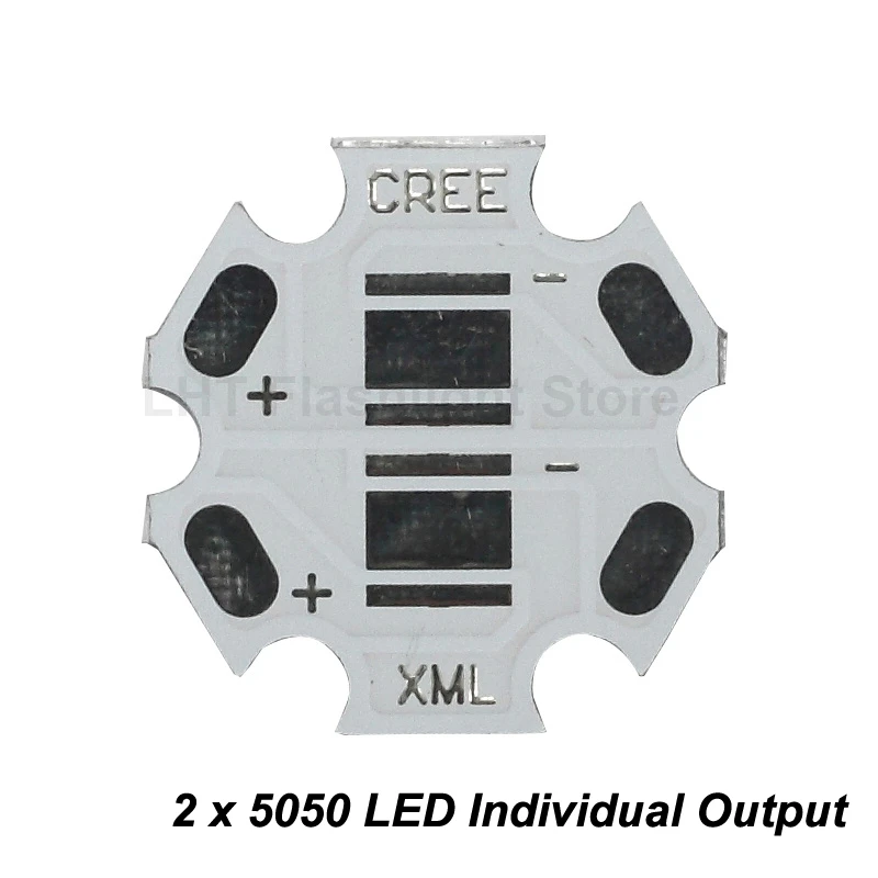 20mm (D): 2 x 5050 LED Atskiras Išėjimas Aliuminio LED PCB ( 2vnt )
