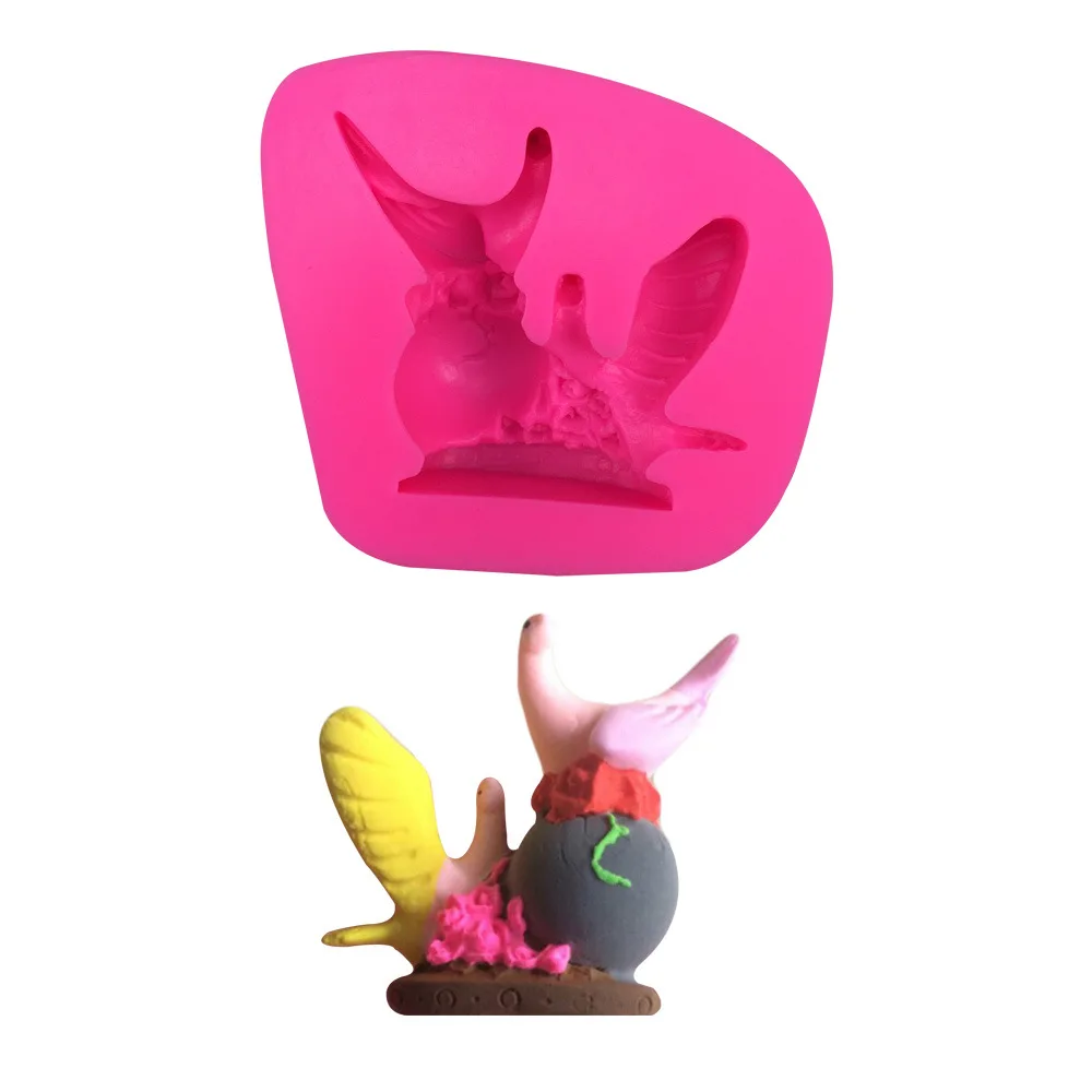 2 Balandžių Paukščių, Gyvūnų Silikono 3D Minkštas Pyragas Pelėsių Gum Paste Apdailos Pelėsių Silikono Formos Tortas Dekoravimo Minkštas E564