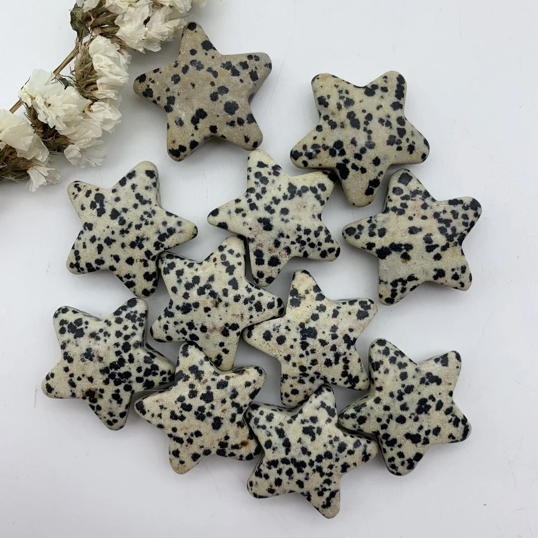 Natūralus Dėmių Leopard Grūdų Kvarco Kristalo Poliruoti Žvaigždės Formos Akmenys Pavyzdys Namų Puošybai Gamtos ir Gijimą, Kristalai