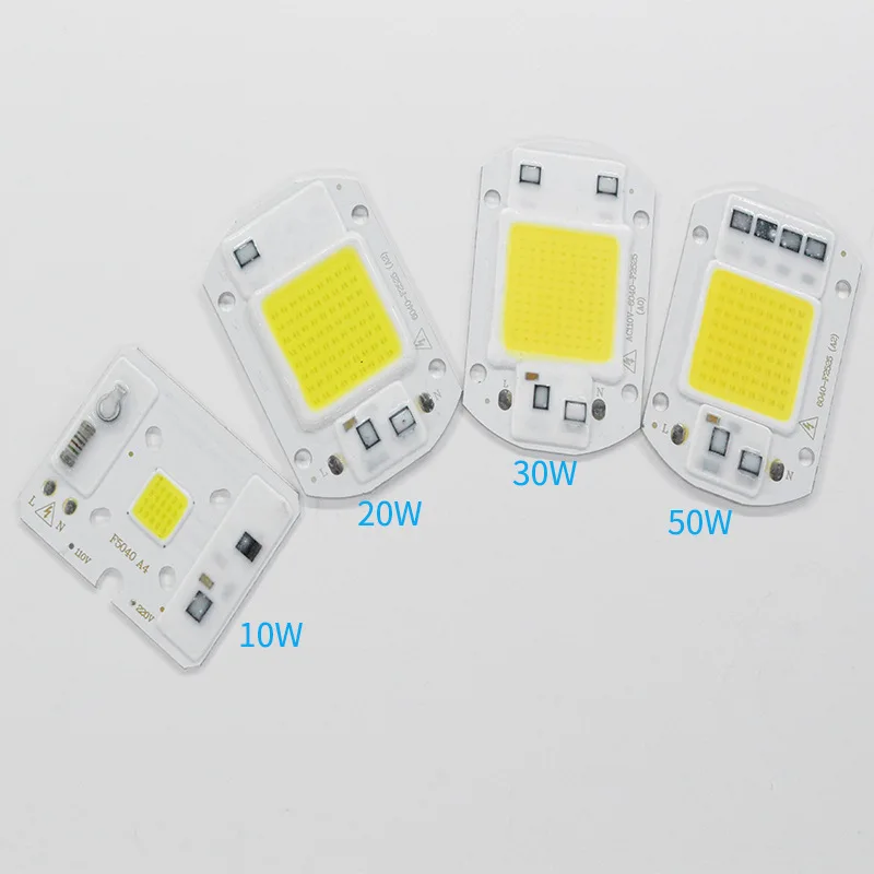 Augimo/White Integruota COB LED Lempos Chip AC 220V 5W~100W 30W 20W 10W Smart IC Tvarkyklė, Skirta 