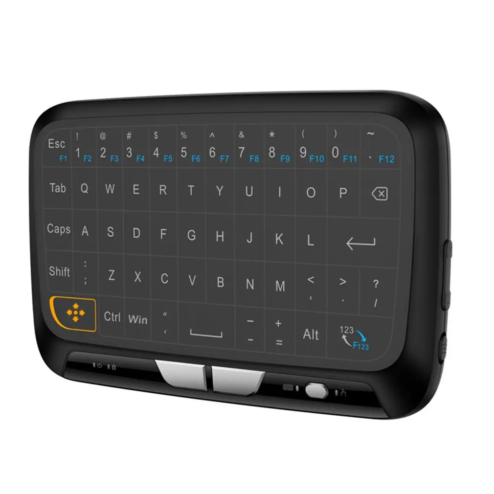 H18+ 2.4 GHz Mini Belaidė Klaviatūra Su Pilna Touchpad Apšvietimo Funkcija Oro Pelės, Klaviatūros Su Apšvietimu ir 