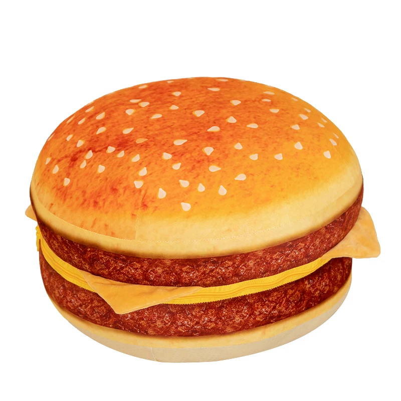 40CM Kūrybos Hamburger Pliušinis Žaislas 3D Minkšti Kimštiniai Lėlės Imituojamas Užkandžių, Duonos, Pagalvėlės, Pagalvės, Berniukas, Mergaitė Gimtadienio Dovana