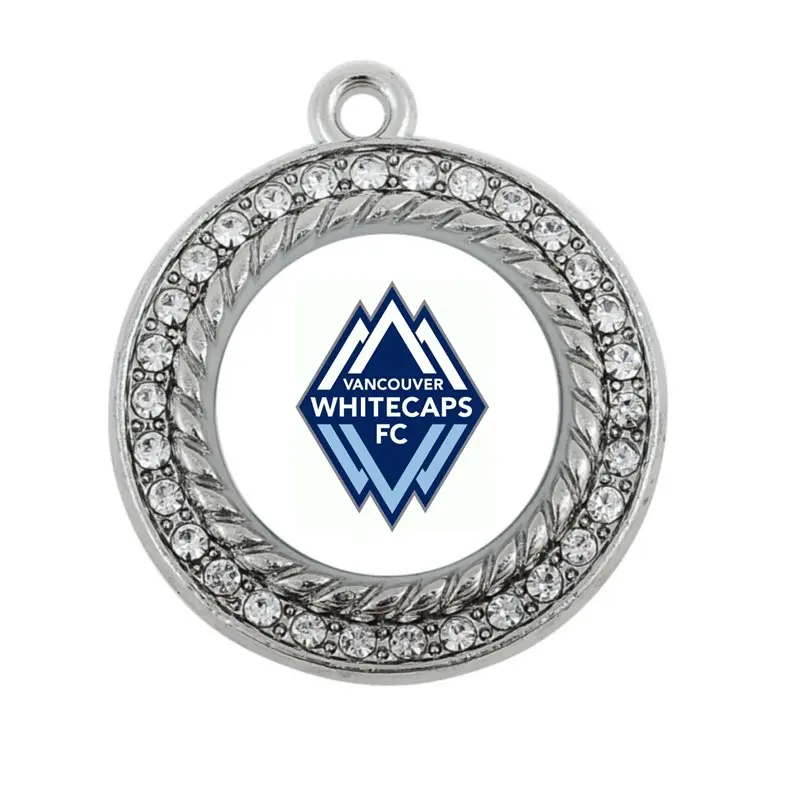 mados futbolo pasididžiavimas Vancouver Whitecaps FC žavesio antikvariniai sidabro padengtą papuošalai dovana