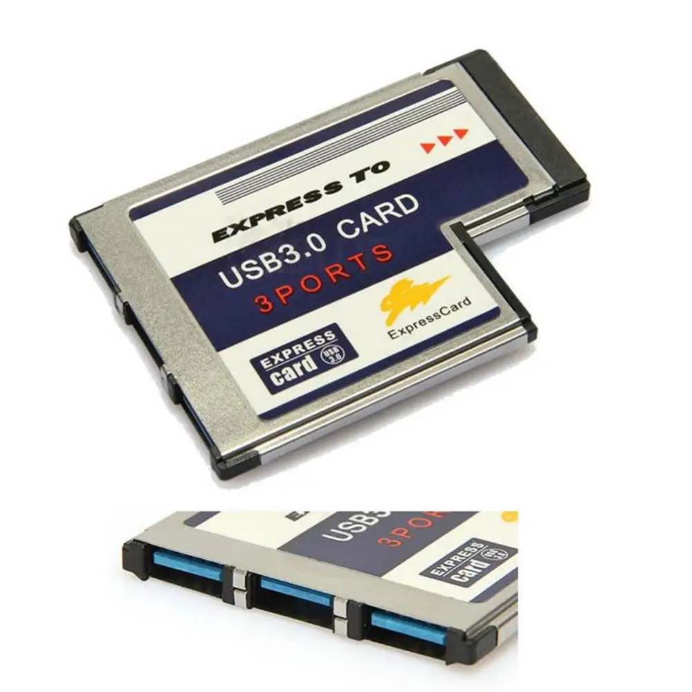 Naujas 3 Por Paslėpta t USB 3.0 Express Card 54mm Lizdas Express Card PCMCIA Konverteris Paslėptas Adapteris Nešiojamas kompiuteris Notebook