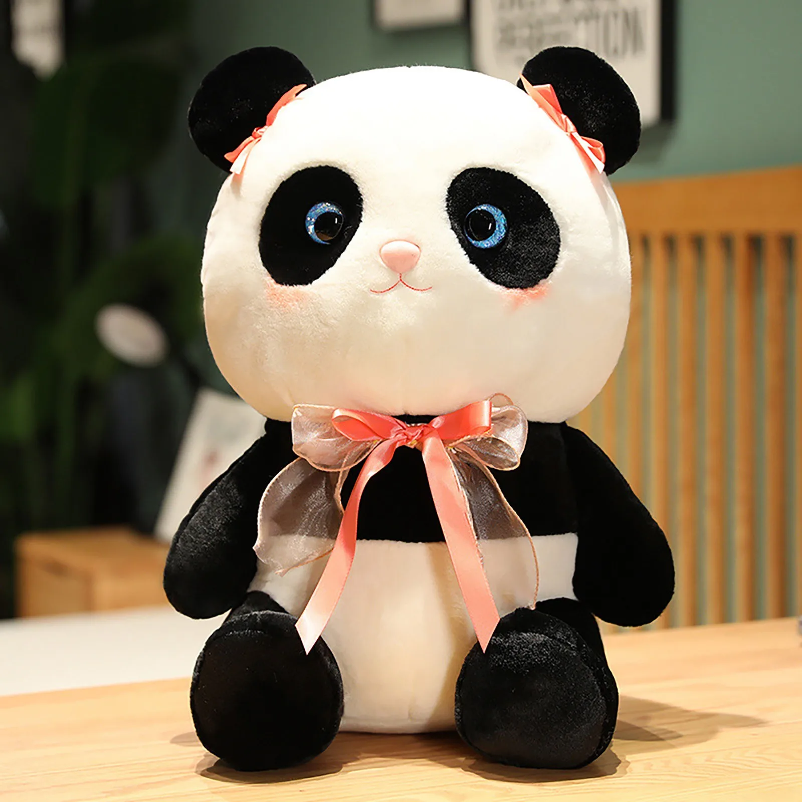 Panda h Žaislas Gėlių Mazgas Panda Lėlės Mielas Ir Mielas Vaikams, Dovana Valentino Dienos Dovana*1pcs Garsiakalbis Žaislas Žaislas Šuo