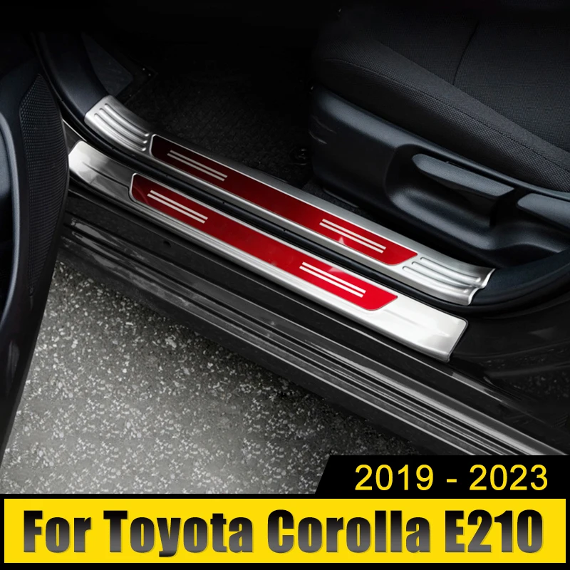 Toyota Corolla E210 2019 2020 2021 2022 2023 Nerūdijančio Plieno, Automobilių Durų Slenksčio Nusitrinti Plokštė Padengti Kviečiame Pedalų Apdaila Priedai