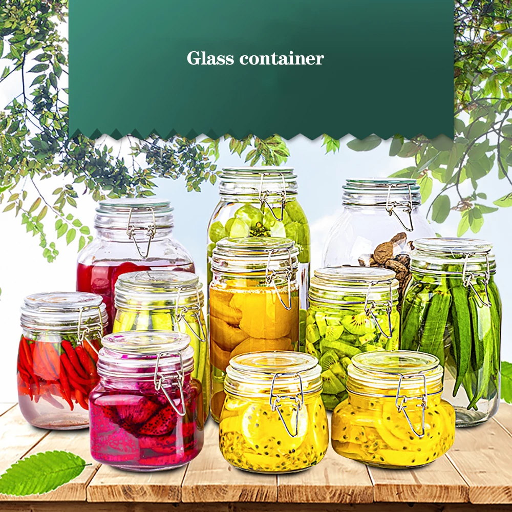 Stiklo stiklainius sandariai, arbata ir džiovintų vaisių saugojimo stiklainiai, maisto produktų laikymo stiklo stiklainiuose, sandariai buteliai