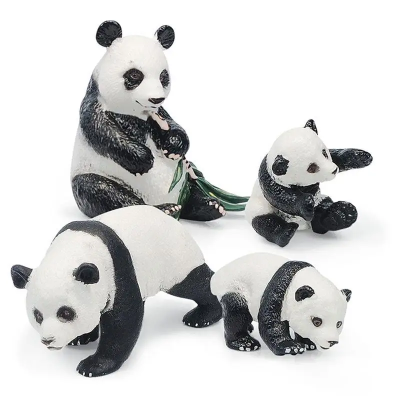 4pcs/set Mielas Panda Moss Micro Kraštovaizdžio Terariumai, Statulėlės, Apdailos Dervos Juokinga Panda Kūdikiams Ornamentu Pasakų Sodas Miniatiūriniai