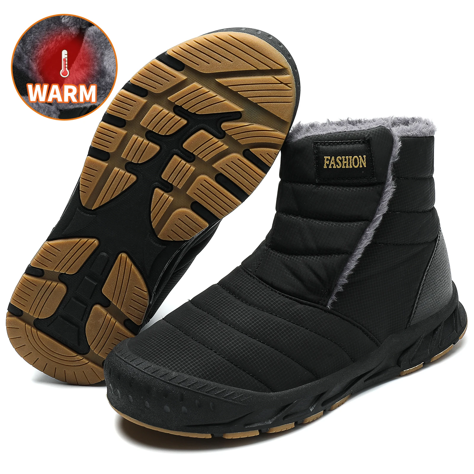 Aukštos kokybės vyriški žieminiai batai moteriški sniego batai su aksomo šiltas lauko neslidus dėvėti, atsparus pėsčiųjų Unisex sportiniai bateliai