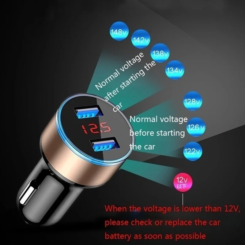 1 vnt Universal Dvigubas USB Automobilinis Kroviklis 5V 3.1 Mini Įkroviklis, Greito Įkrovimo Su LED Mobiliųjų Telefonų, Automobilių Priedai, Automobilių Produktus
