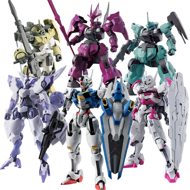 Bandai Originalus HG 1/144 Ragana Iš Mercury Serijos Gundam Anime Veiksmų Skaičius, Surinkto Modelio Rinkinys Robotas Žaislas Dovana Vaikams