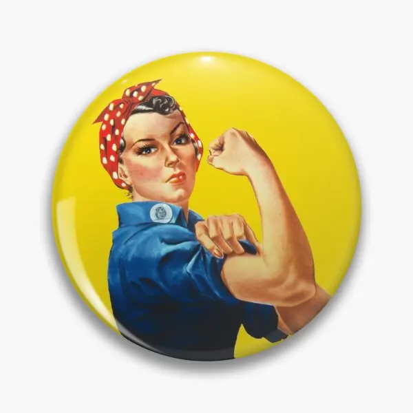Rosie The Riveter Retro Stiliaus Dizaino Minkštas Mygtuką Pin Ženklelis Meilužis Sagė Animacinių Filmų Dekoro Mados Metalo Juokinga Drabužius Mielas