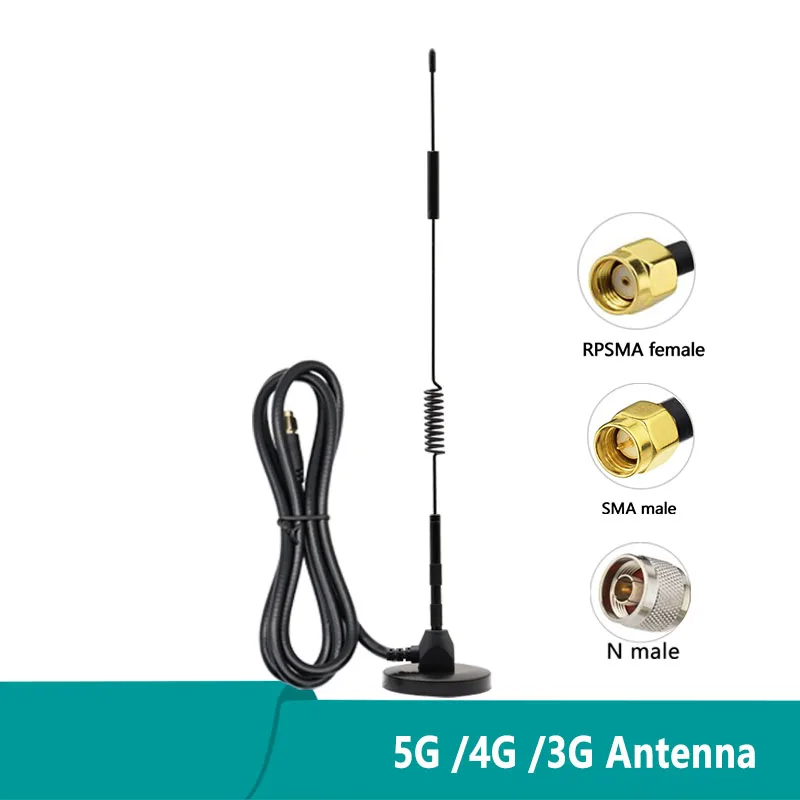 5G 4G 3G GSM Antenų Indoor Omni WiFi 698~4900Mhz Pilna Juosta 12DBI Išorinė Antena, Ryšių Su SMA N male Adapter
