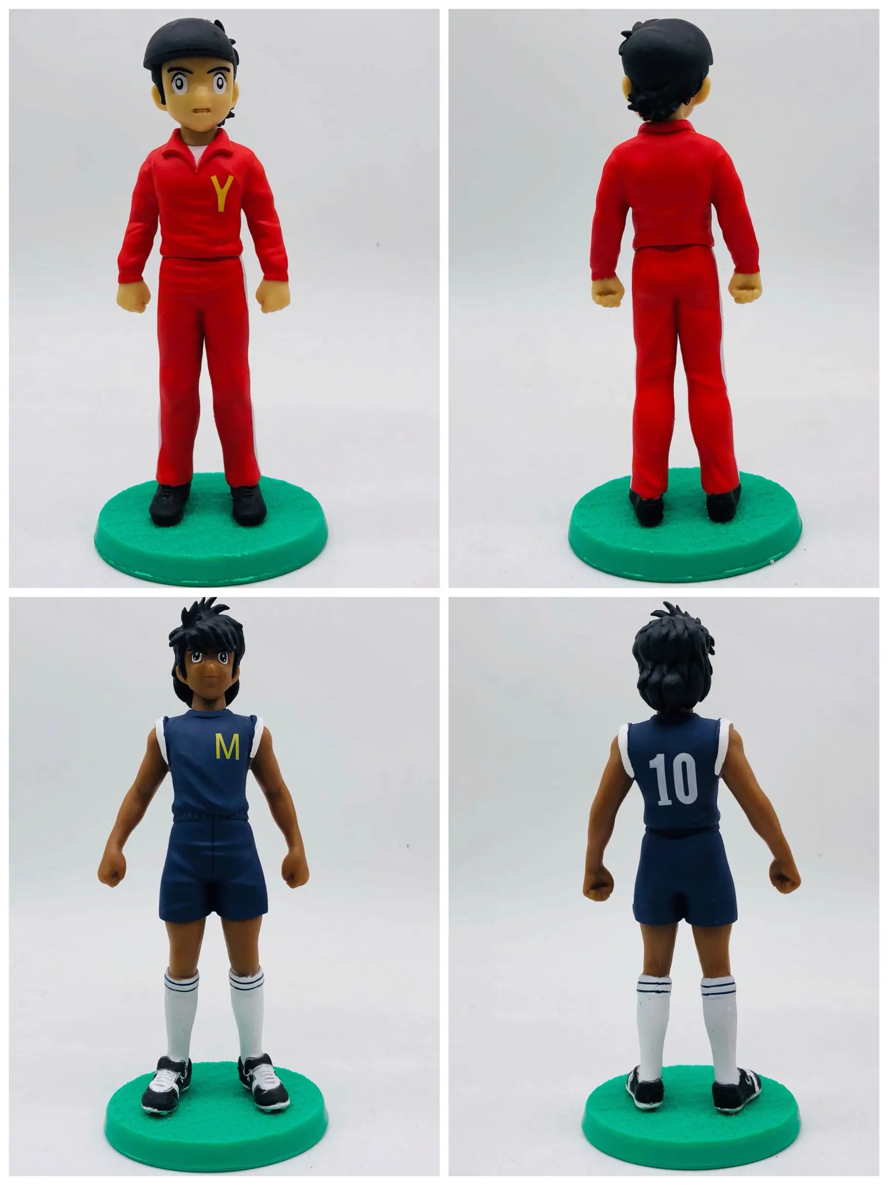 pvc pav futbolo berniukas modelis žaislas raudona + mėlyna 2vnt/komplektas