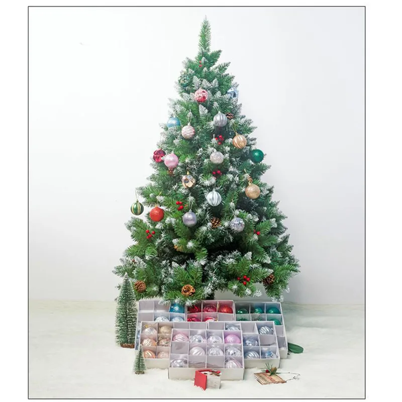 12Pcs 6cm Kalėdų Kamuolys papuošimai Kalėdų Medžio Menkniekis Kabo Pakabukas Namų Apdailos Prekių Šaliai Dekoro Dovana