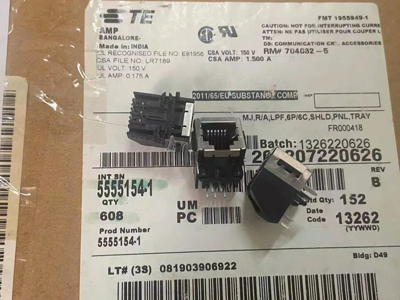 1PCS Originalus TE AMP Tyco Amp modulinės jungtis 5555154-1 Ethernet jungtis RJ45 RJ11