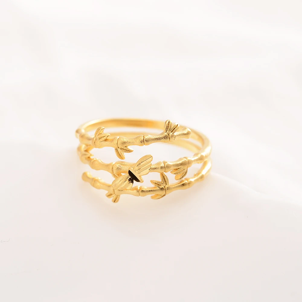 reguliuoti bambuko žiedai moterims metalas, krištolas kalnų krištolas aukso žiedas teismas stiliaus prabangūs cinko lydinys piršto žiedą bijoux vestuvių dovana