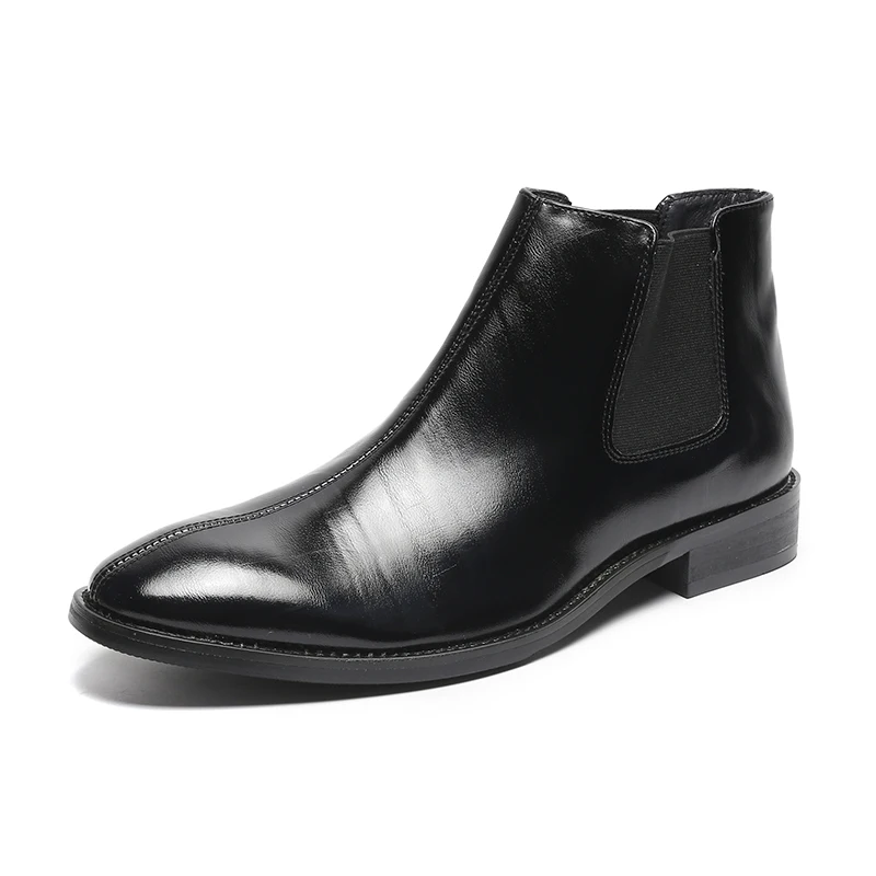 Korėjos stiliaus vyriški laisvalaikio chlesea batai orui minkštos odos batai pažymėjo tne kaubojus įkrovos dizaineris trumpas botas hombre zapato