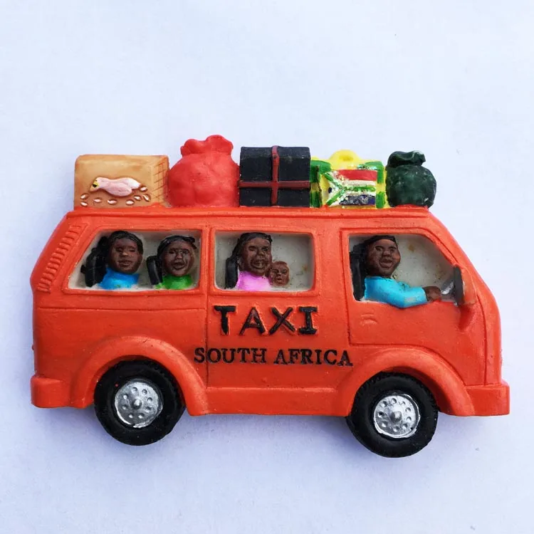 QIQIPP Afrikos originalus vieną turizmo suvenyrų trimatis taksi magnetinis lipdukas šaldytuvas lipduku kolekcija
