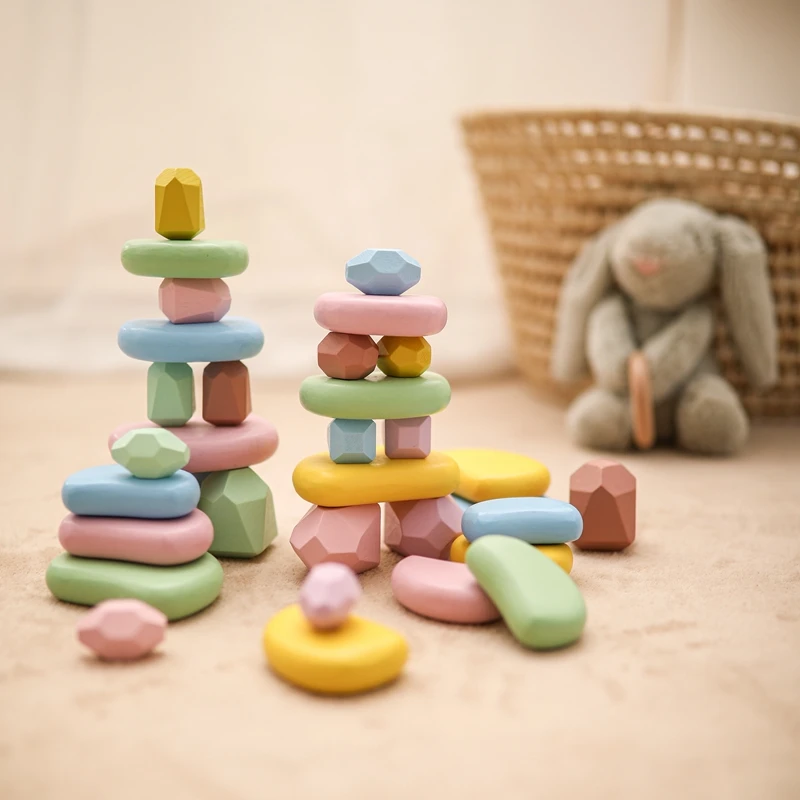 Kūdikių Kūrimo Bloką Žaislas Spalvinga Sklandžiai Buko Blokai Krovimas Žaislai, Vaikiška Montessori Spalva Pripažinimo Vaikų Dovanų