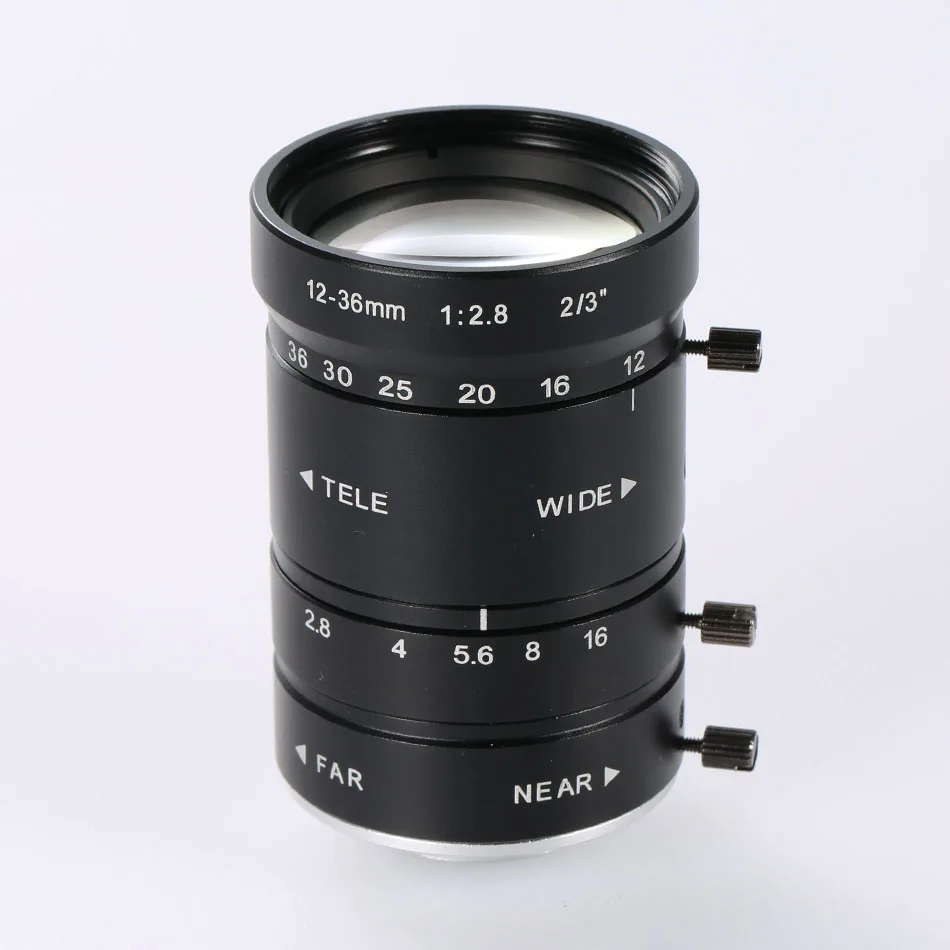 10MP 12-36mm F2.8 - F16 CCTV Pramonės Zoom Mikroskopo Objektyvas Didelis, Peržiūrėti Aukštos Darbinis Atstumas CS C Mount Objektyvas Didelio Taikinio Paviršių